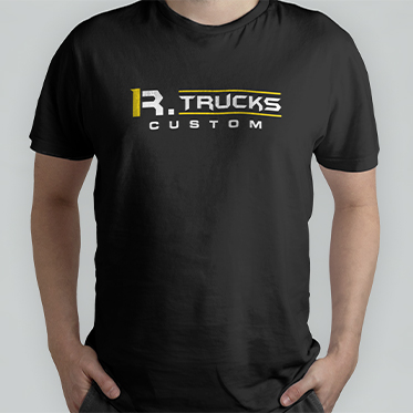 Camiseta R. Trucks modelo R01 preta 100% algodão